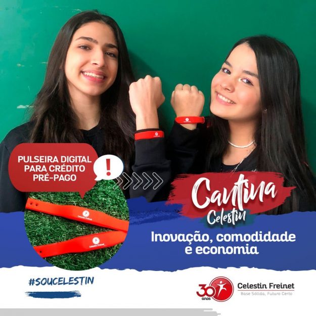 Cantina da Escola Celestin Freinet: inovação, comodidade e economia com pulseira digital para crédito pré-pago