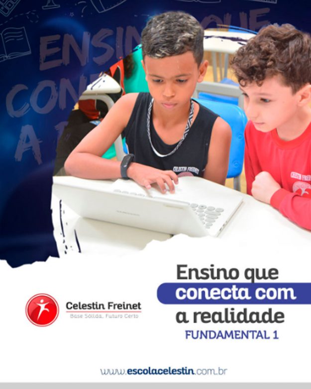 Fundamental 1 na Celestin Freinet: ensino que conecta com a realidade A nossa proposta para o Ensino Fundamental 1 prioriza tanto o conteúdo pedagógico de excelência quanto as experiências que aplicam esse conteúdo na prática. Os alunos são incentivados a exercer a liderança no processo de aprendizagem e constantemente estimulados em sua autonomia. Mais do que uma grade curricular completa e forte, a Celestin Freinet oferece uma vivência de ensino que conecta os estudantes com a realidade e os prepara para o futuro.