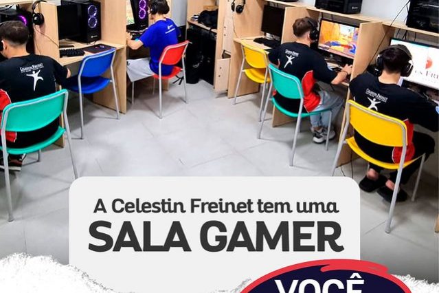 Sala Gamer na Celestin Freinet: controle de acesso, autorização prévia dos responsáveis e espaço climatizado