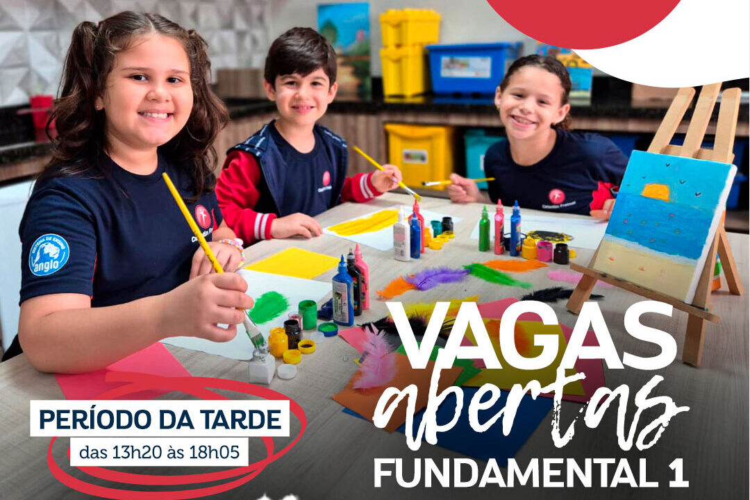 Fundamental 1 no período da tarde – das 13h20 às 18h05 Ensino de qualidade